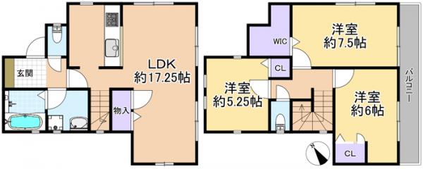 中古戸建 東京都西東京市北町3丁目 西武池袋線保谷駅 3499万円