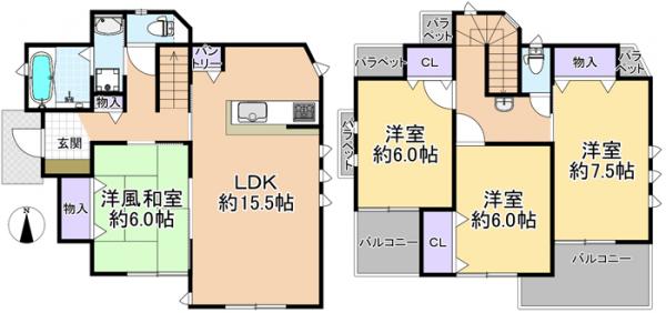 新築戸建 東京都練馬区大泉学園町7丁目 西武池袋線大泉学園駅 4490万円
