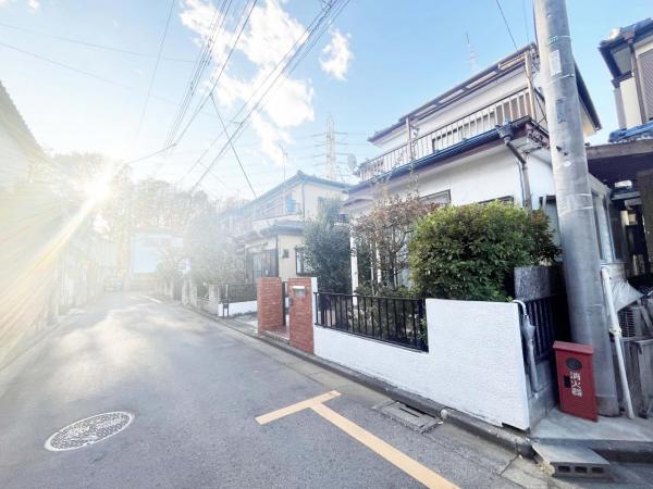 狭山市入間川　建築条件なし売地 前面道路含む現地写真 