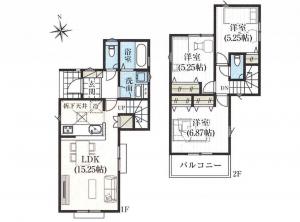 新築戸建 所沢市大字久米1639-1 西武池袋線所沢駅 36800000