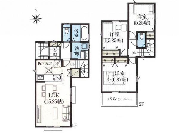 新築戸建 所沢市大字久米 西武池袋線所沢駅 3,680万円