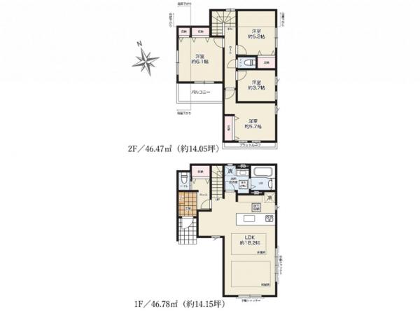 新築戸建 所沢市緑町３丁目 西武新宿線新所沢駅 5,699万円