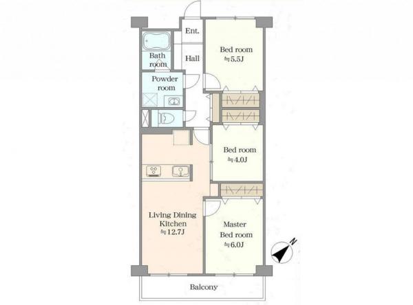 中古マンション 所沢市若松町 西武新宿線航空公園駅 1,980万円