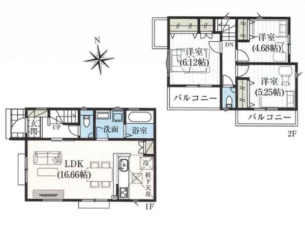 新築戸建 所沢市大字久米 西武池袋線所沢駅 3,880万円