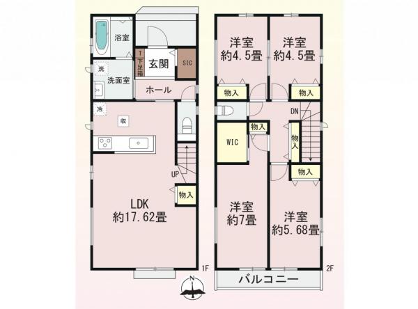 新築戸建 所沢市中新井３丁目 西武新宿線新所沢駅 3,990万円