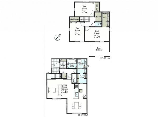 新築戸建 所沢市北野南1丁目 西武池袋線小手指駅 3,180万円