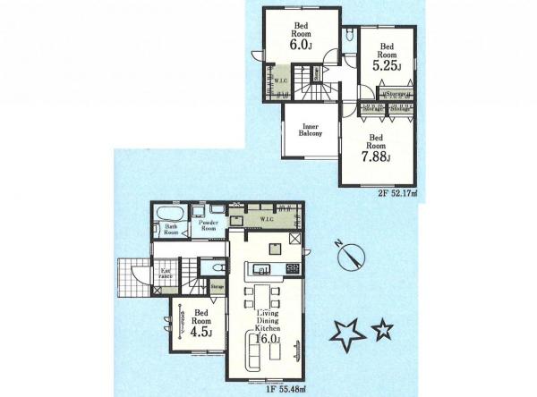 新築戸建 所沢市北野２丁目 西武池袋線小手指駅 3,480万円