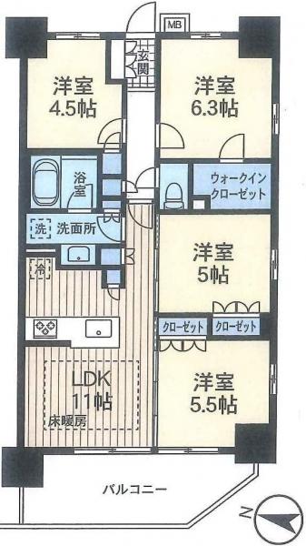 中古マンション 所沢市元町 西武池袋線所沢駅 4,700万円