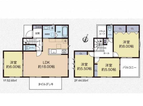 新築戸建 所沢市狭山ケ丘２丁目 西武池袋線狭山ヶ丘駅 4,380万円