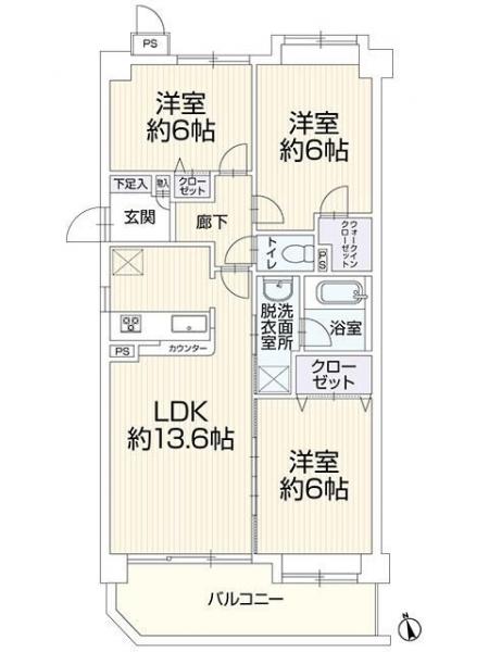 中古マンション 所沢市小手指町１丁目 西武池袋線小手指駅 3,599万円
