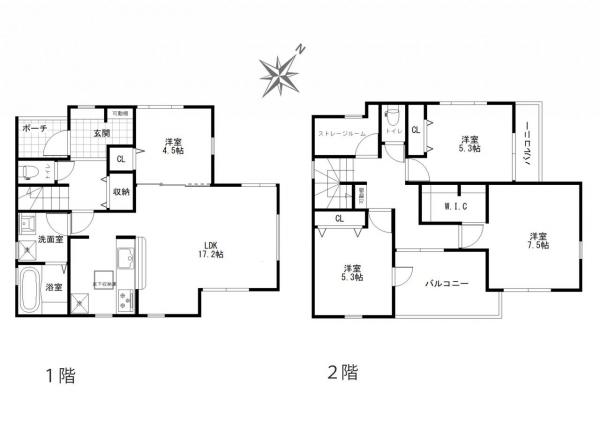 土地 狭山市鵜ノ木 西武池袋線稲荷山公園駅 1,800万円～2,400万円
