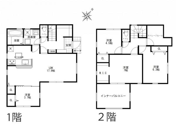 土地 狭山市鵜ノ木 西武池袋線稲荷山公園駅 1,800万円～2,400万円