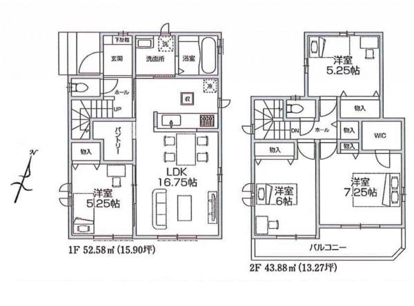 新築戸建 所沢市若狭４丁目 西武池袋線狭山ヶ丘駅 3,790万円