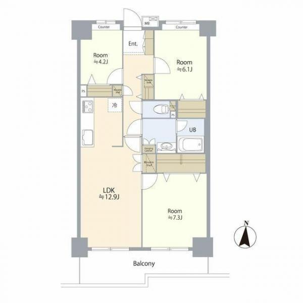 中古マンション 所沢市緑町４丁目 西武新宿線新所沢駅 2,580万円