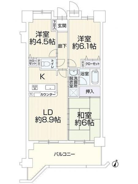 中古マンション 所沢市東所沢和田３丁目 JR武蔵野線東所沢駅 2,899万円