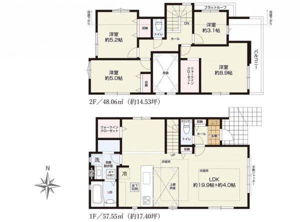 新築戸建 所沢市東新井町 西武新宿線所沢駅 6,499万円