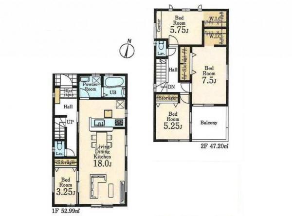 新築戸建 所沢市大字下安松 西武池袋線秋津駅 4,580万円
