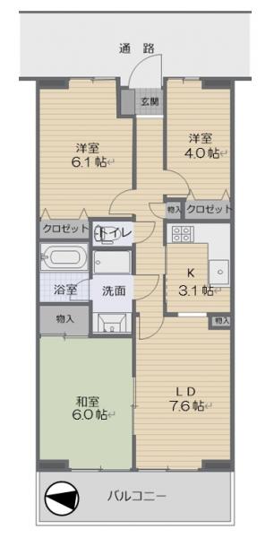 中古マンション 所沢市大字南永井 西武新宿線航空公園駅 1,600万円