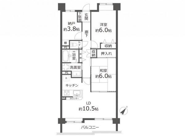 中古マンション 所沢市東所沢和田１丁目 JR武蔵野線東所沢駅 2,998万円