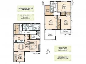 新築戸建 所沢市大字北秋津486-8 西武池袋線所沢駅 54800000