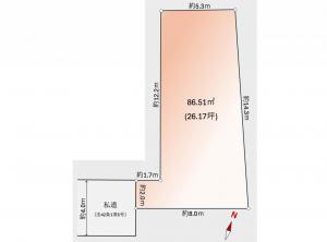 土地 所沢市大字上安松359-5 西武池袋線所沢駅 14800000