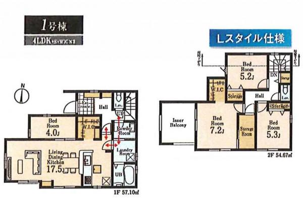 新築戸建 所沢市大字上安松 JR武蔵野線新秋津駅 5,280万円