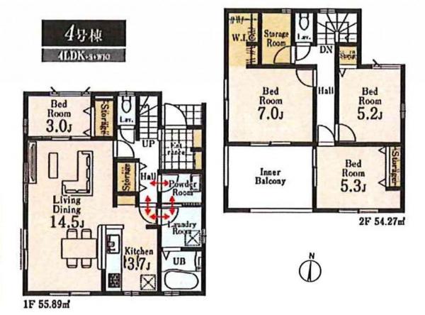 新築戸建 所沢市大字上安松 JR武蔵野線新秋津駅 5,280万円