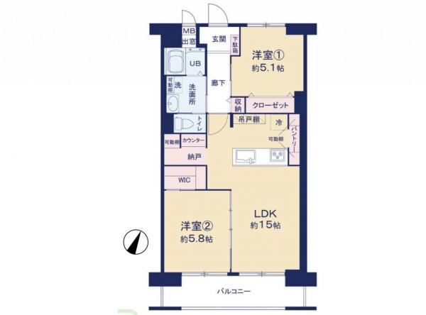 中古マンション 所沢市中新井３丁目 西武新宿線新所沢駅 1,780万円