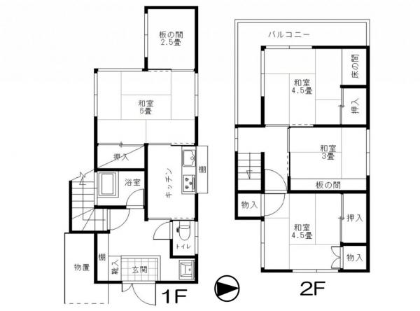 中古戸建 所沢市大字下安松 JR武蔵野線東所沢駅 580万円