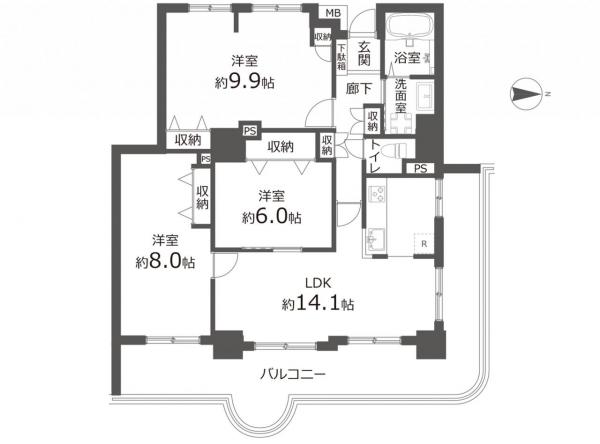 中古マンション 所沢市御幸町 西武新宿線所沢駅 6,190万円