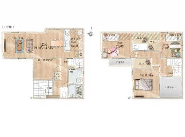 新築戸建 所沢市大字上安松 JR武蔵野線新秋津駅 6,499万円