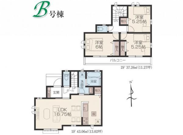 新築戸建 所沢市大字上安松 西武新宿線所沢駅 3,890万円