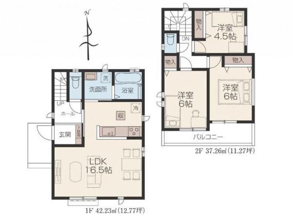 新築戸建 所沢市大字上安松 西武新宿線所沢駅 4,090万円