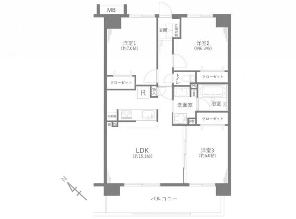 中古マンション 所沢市大字北秋津 西武池袋線所沢駅 5,199万円