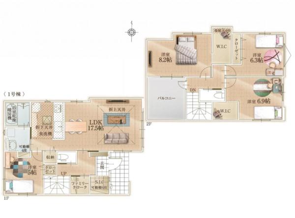 新築戸建 所沢市大字上安松 JR武蔵野線新秋津駅 6,199万円