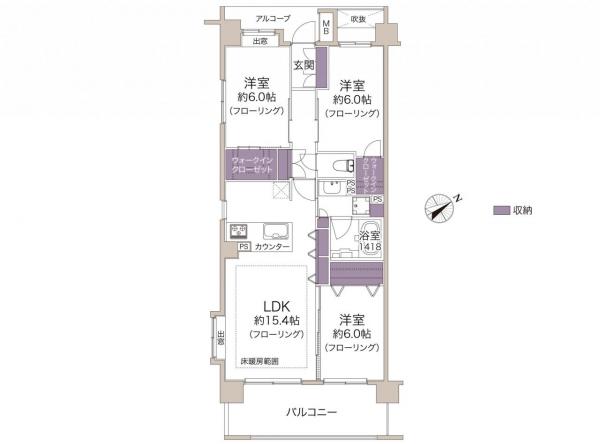 中古マンション 所沢市けやき台１丁目 西武新宿線新所沢駅 4,290万円