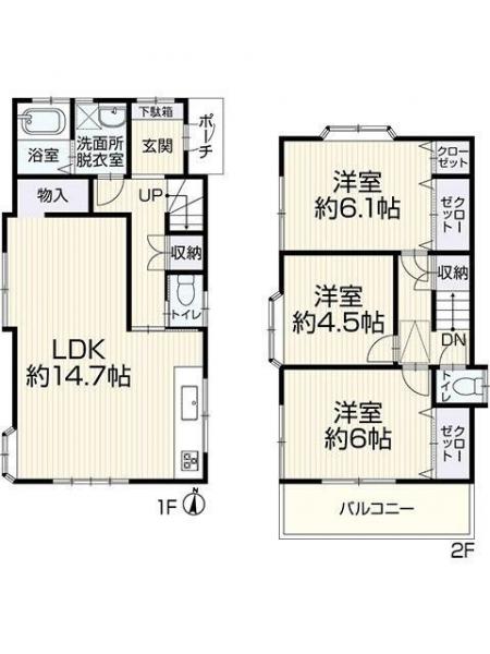 中古戸建 所沢市大字下安松 西武池袋線秋津駅 2,850万円
