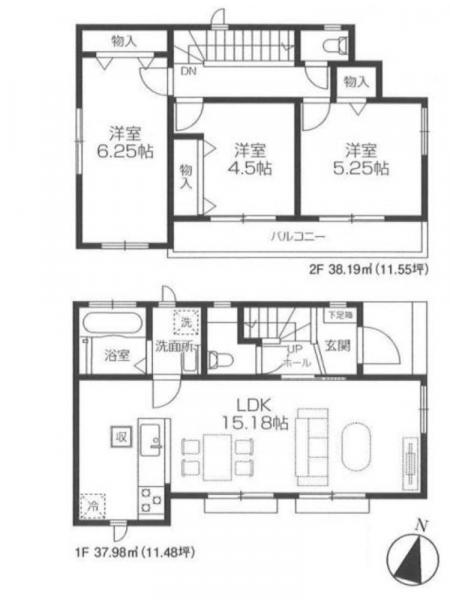 新築戸建 埼玉県所沢市大字山口2744-17 西武狭山線下山口駅 2190万円