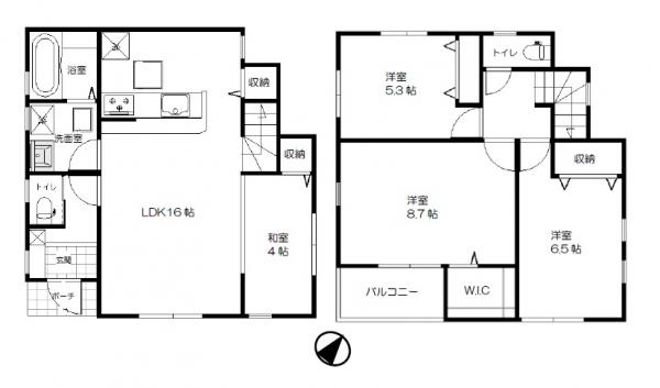 新築戸建 埼玉県所沢市大字久米 西武池袋線西所沢駅 2880万円