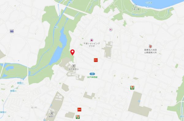 水戸市千波町　土地 現地案内図 