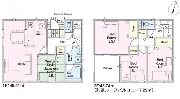 新築戸建 水戸市西原１丁目 JR常磐線（取手〜いわき）水戸駅 2,490万円