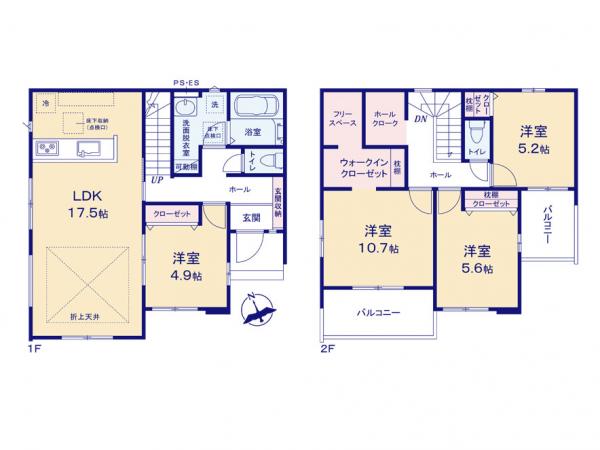 新築戸建 水戸市東台２丁目 JR常磐線（取手〜いわき）水戸駅 2,998万円