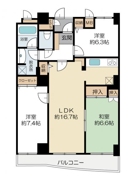 中古マンション 茨城県水戸市三の丸1丁目 JR常磐線(取手~いわき)水戸駅 2350万円