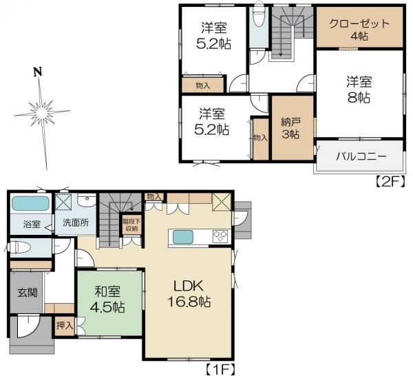 新築戸建 茨城県水戸市姫子1丁目47 JR常磐線(取手~いわき)赤塚駅 3220万円