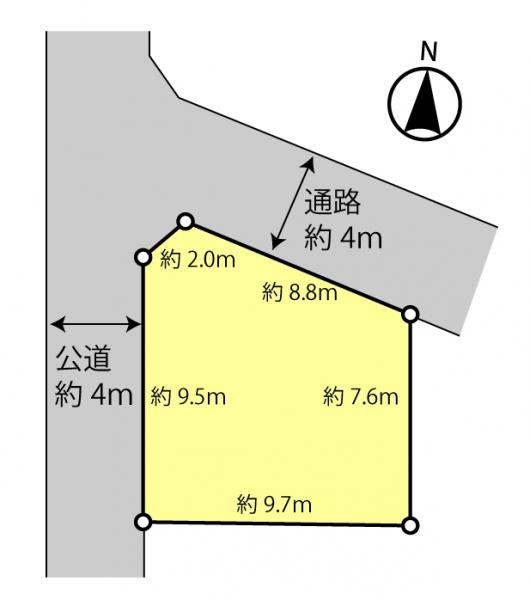 柏市高田　土地 区画図 