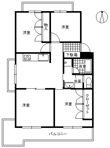 Uハイツ 間取り図 
