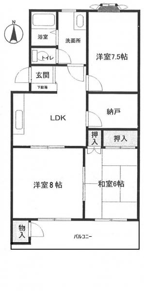 篠ヶ瀬ハイム 間取り図 