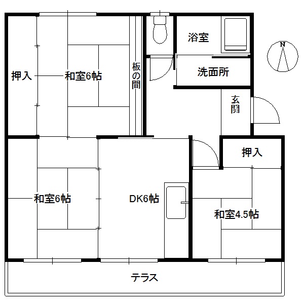 萩町ハイツ 間取り図 