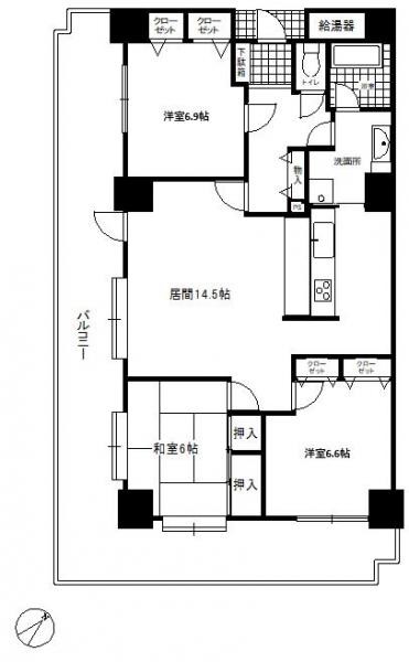 ロイヤルシャトー高丘 間取り図 