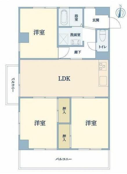 真栄マンション元塩8階 間取り図 